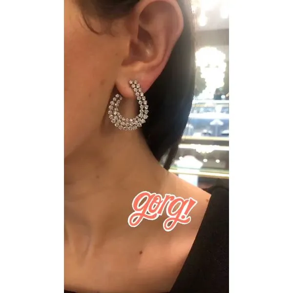 Diamond Earring Image 2 Mollys Jewelers Brooklyn, NY