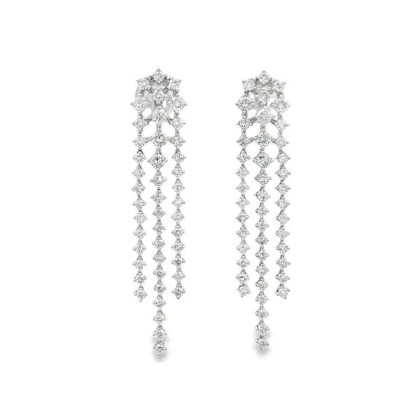 White Gold Diamond Chandelier Earrings – Radiance Mollys Jewelers Brooklyn, NY