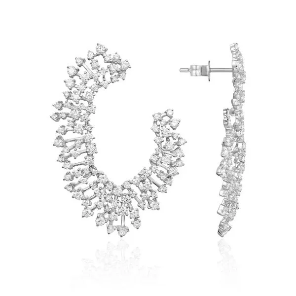 Diamond Earring Image 3 Mollys Jewelers Brooklyn, NY