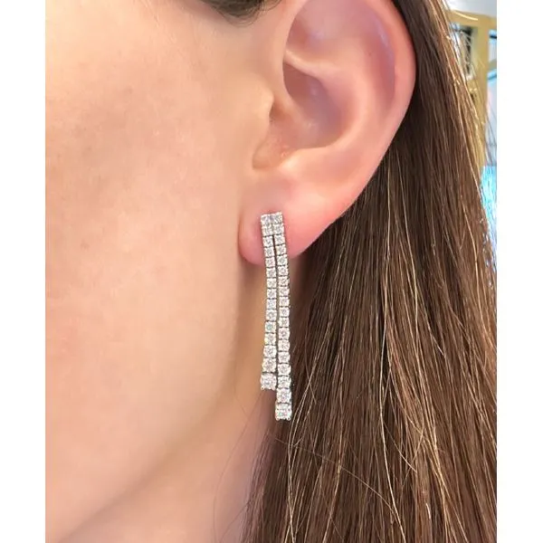 Diamond Earring Image 2 Mollys Jewelers Brooklyn, NY