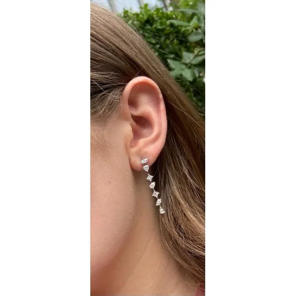 Diamond Earring Image 2 Mollys Jewelers Brooklyn, NY
