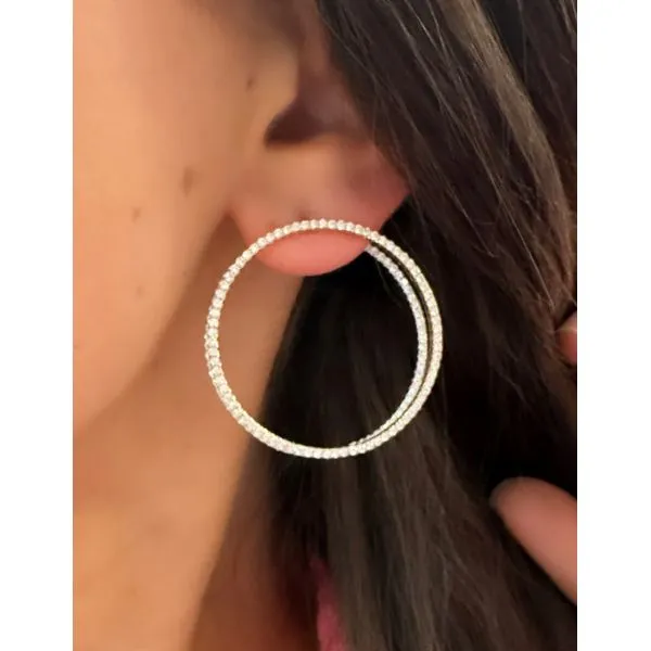 Diamond Earring Image 3 Mollys Jewelers Brooklyn, NY