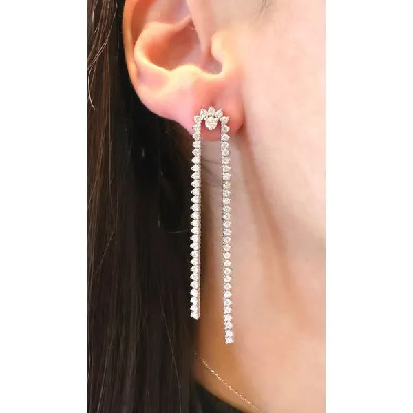 Diamond Earring Image 3 Mollys Jewelers Brooklyn, NY