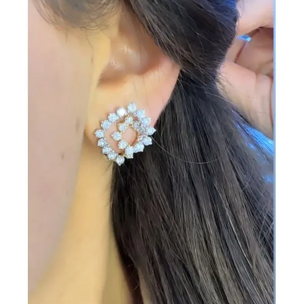 Diamond Earring Image 2 Mollys Jewelers Brooklyn, NY