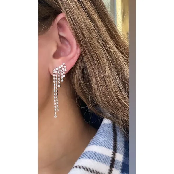 Diamond Earring Image 2 Mollys Jewelers Brooklyn, NY