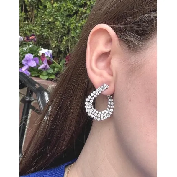 Diamond Earring Image 3 Mollys Jewelers Brooklyn, NY