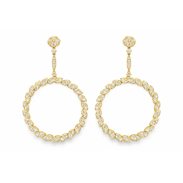 Yellow Gold Diamond Drop Earrings · 7.25 CT Mollys Jewelers Brooklyn, NY