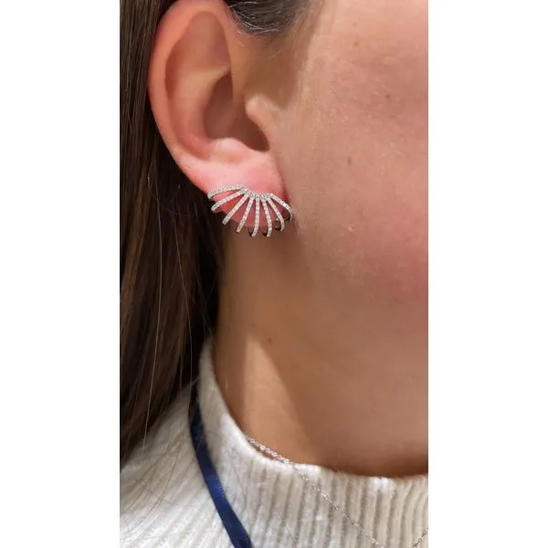 Diamond Earring Image 2 Mollys Jewelers Brooklyn, NY