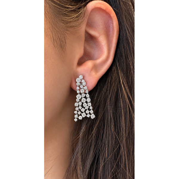 White Gold Diamond Earrings Flair – 4.17ct Image 2 Mollys Jewelers Brooklyn, NY