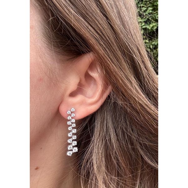White Gold Diamond Drop Earrings – Drift 3.51ct Image 2 Mollys Jewelers Brooklyn, NY