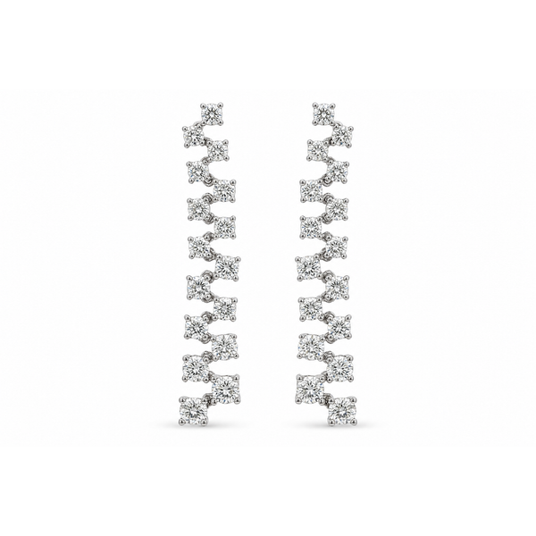 White Gold Diamond Drop Earrings – Drift 3.51ct Mollys Jewelers Brooklyn, NY