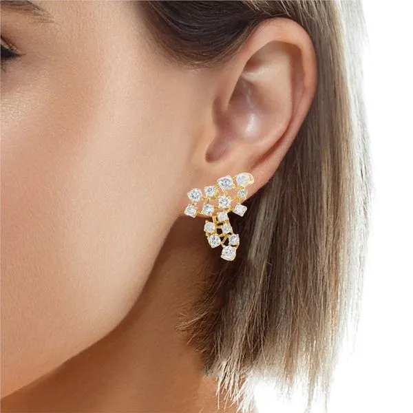 Diamond Earring Image 2 Mollys Jewelers Brooklyn, NY