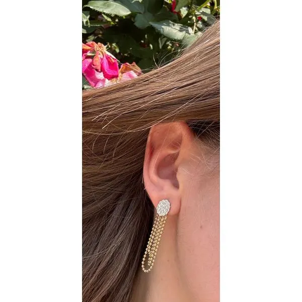 Lady's 14Kt Yellow Gold Diamond Dangle Earrings – 1.13 TWT Mollys Jewelers Brooklyn, NY