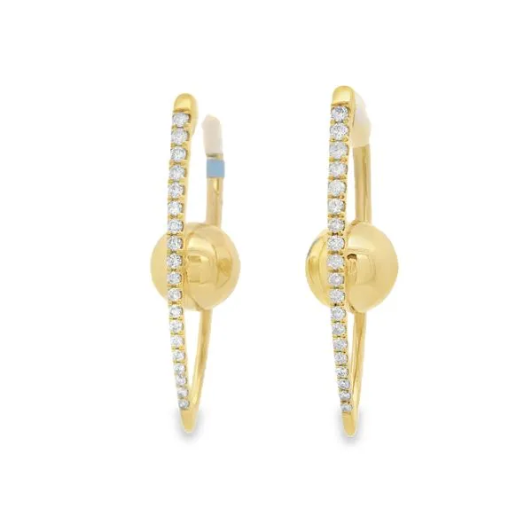 Modern 14Kt Yellow Gold Diamond Hoop Earrings – 0.57 Ct Mollys Jewelers Brooklyn, NY
