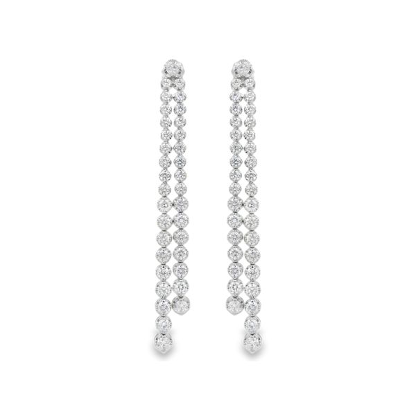 White Gold LuxeLine Diamond Drop Earrings – 7.62ct Mollys Jewelers Brooklyn, NY