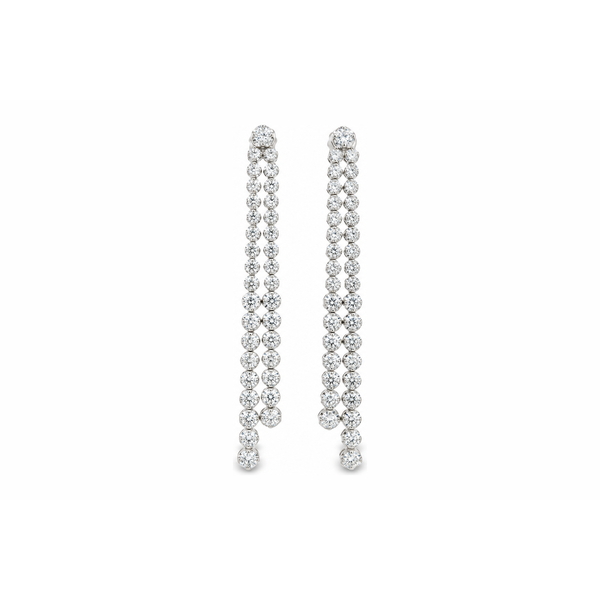 White Gold LuxeLine Diamond Drop Earrings – 7.62ct Mollys Jewelers Brooklyn, NY