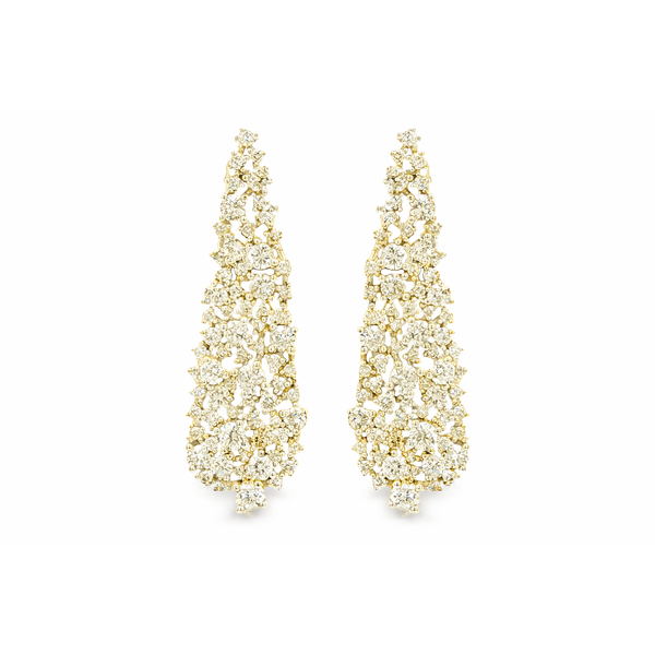 Long Diamond Lace Drop Earrings Mollys Jewelers Brooklyn, NY