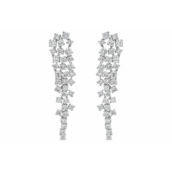 14Kt White Gold Diamond Cascade Drop Earrings – 2.21 CTW Mollys Jewelers Brooklyn, NY