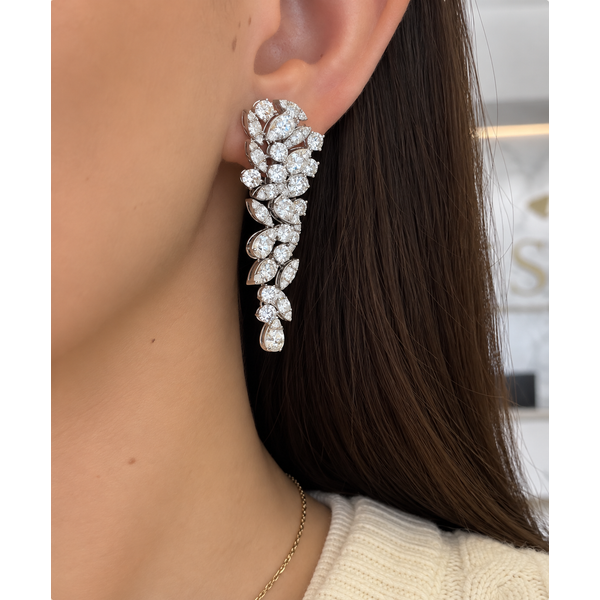 Diamond Garden Cascade Earrings Image 2 Mollys Jewelers Brooklyn, NY