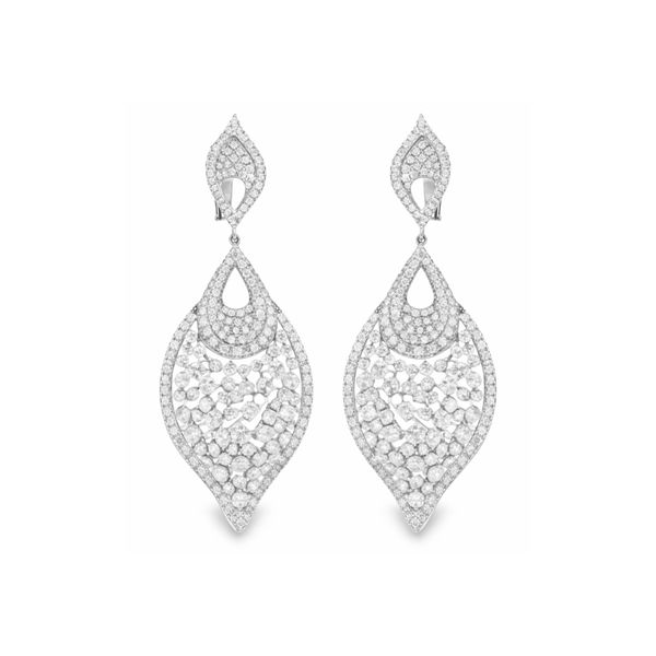 White Gold Diamond Earrings MarquiseDrop – 8.17ct Mollys Jewelers Brooklyn, NY