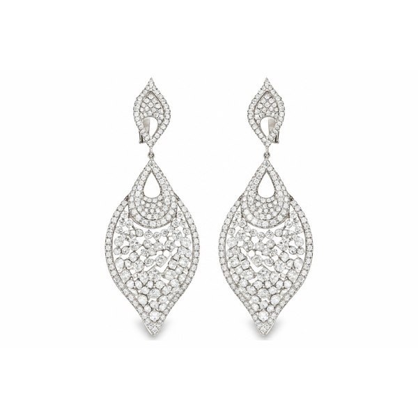 White Gold Diamond Earrings MarquiseDrop – 8.17ct Mollys Jewelers Brooklyn, NY