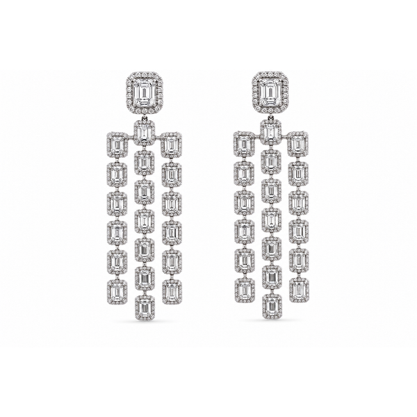 Deco Radiance Diamond Chandelier Earrings Mollys Jewelers Brooklyn, NY