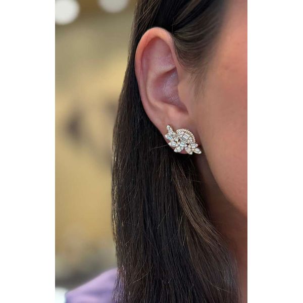 Diamond Earring Image 2 Mollys Jewelers Brooklyn, NY