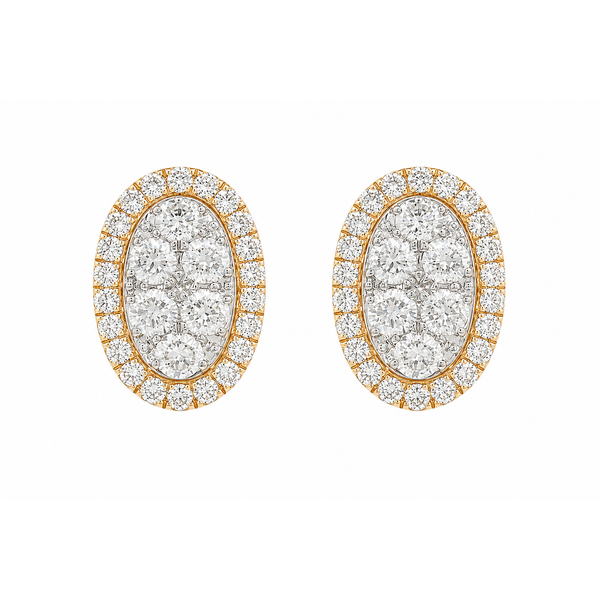 Elegant floral diamond earrings Mollys Jewelers Brooklyn, NY