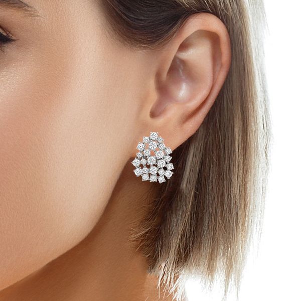 Diamond Earring Image 2 Mollys Jewelers Brooklyn, NY