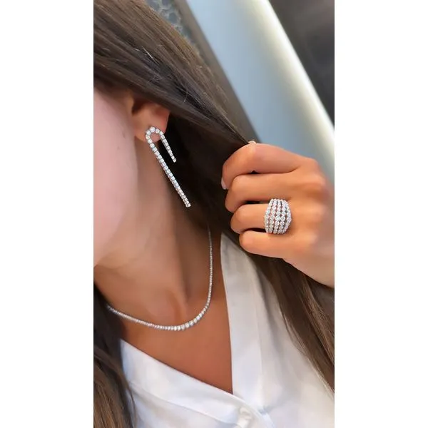 Diamond Earring Image 2 Mollys Jewelers Brooklyn, NY