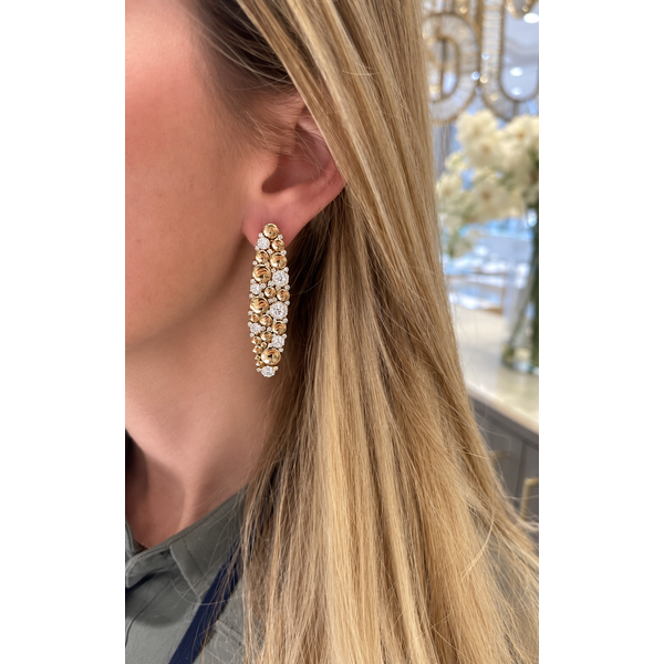 Diamond Bubble Drop Earrings Image 2 Mollys Jewelers Brooklyn, NY