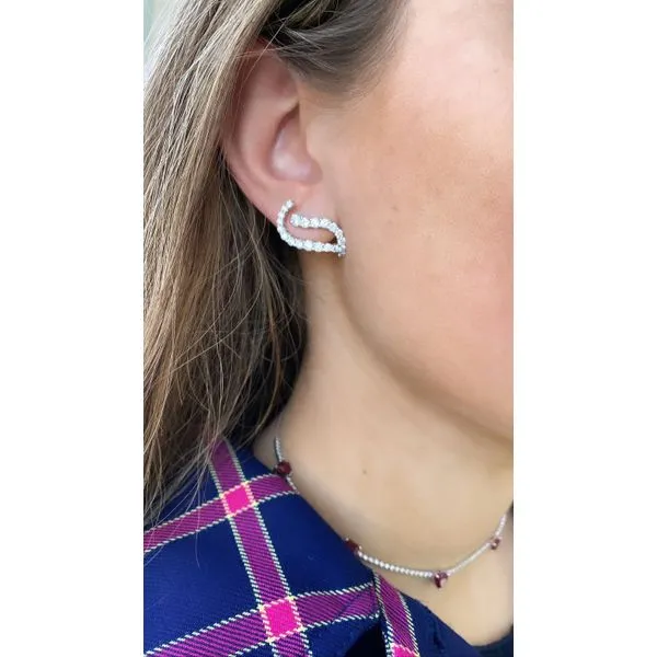 Diamond Earring Image 2 Mollys Jewelers Brooklyn, NY