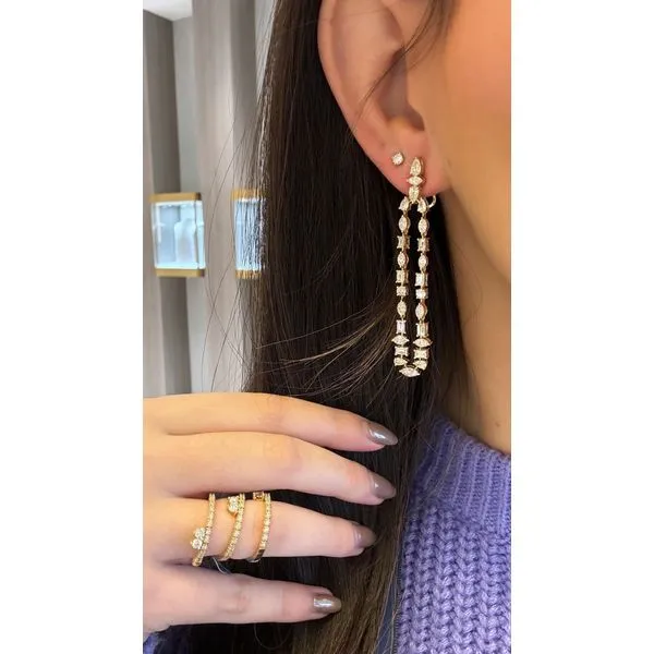 Diamond Earring Image 2 Mollys Jewelers Brooklyn, NY