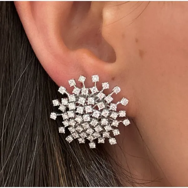 Diamond Earring Image 2 Mollys Jewelers Brooklyn, NY