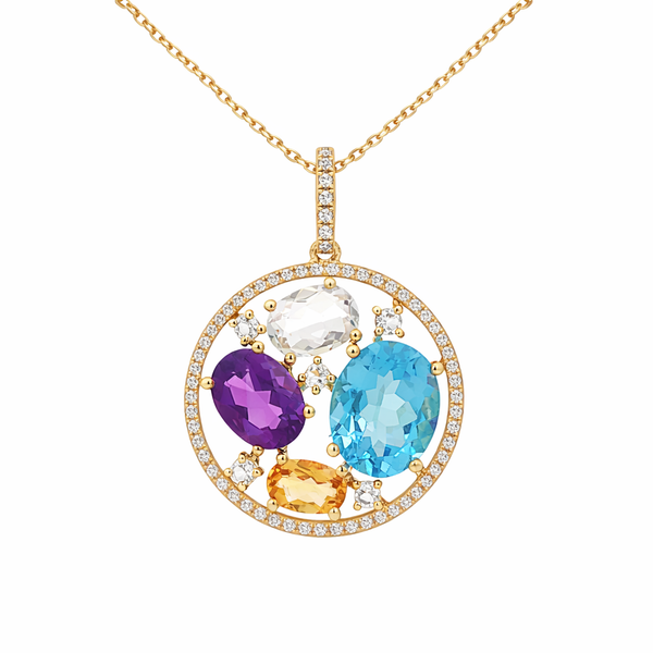 Color Pendant On a Chain Mollys Jewelers Brooklyn, NY