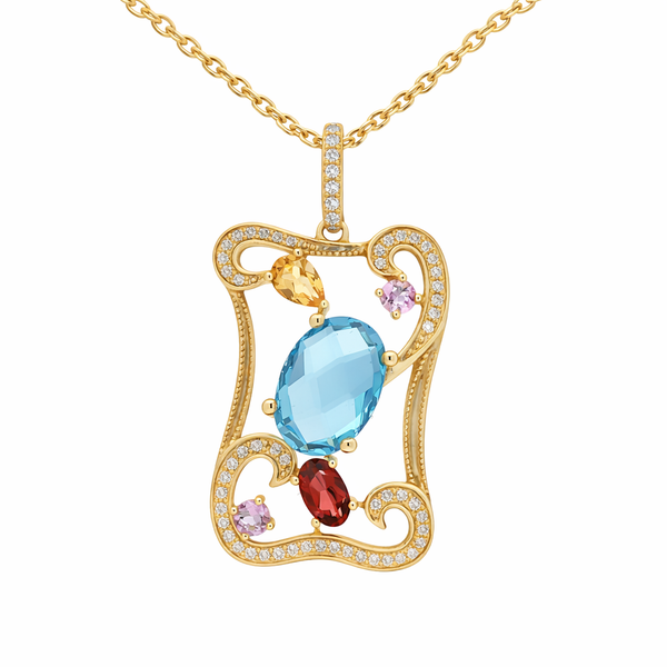 Color Pendant On a Chain Mollys Jewelers Brooklyn, NY