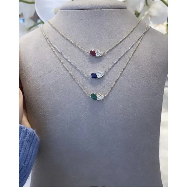 Color Pendant On a Chain Image 2 Mollys Jewelers Brooklyn, NY