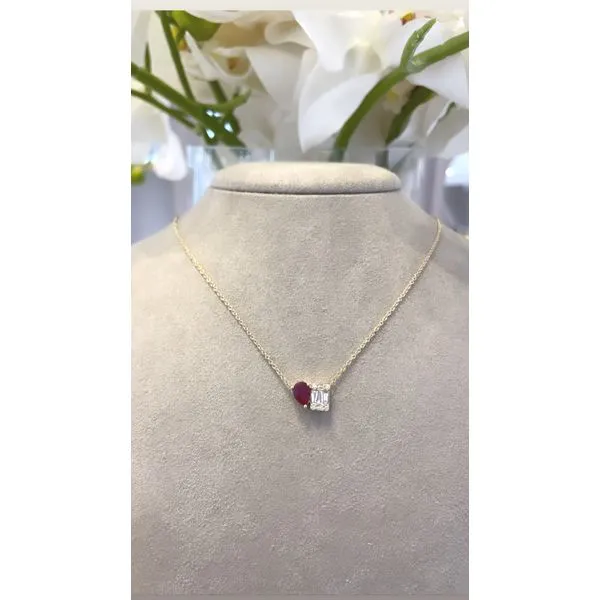 Color Pendant On a Chain Image 2 Mollys Jewelers Brooklyn, NY