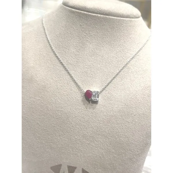 Color Pendant On a Chain Image 2 Mollys Jewelers Brooklyn, NY