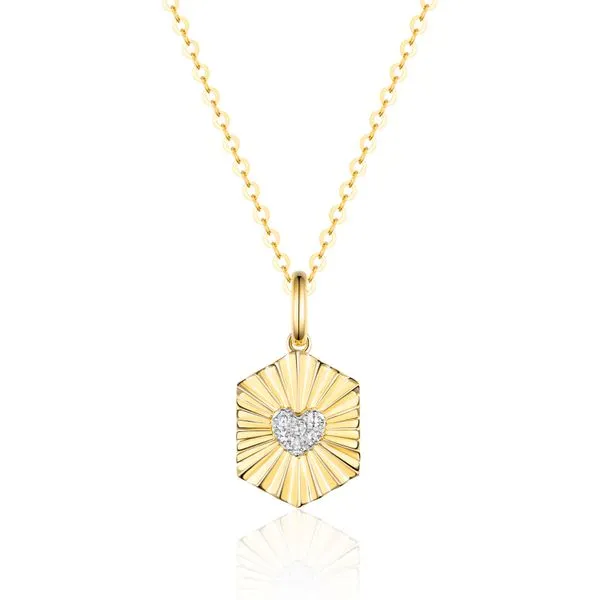 Elegant Gold Heart Pendant Necklace Mollys Jewelers Brooklyn, NY