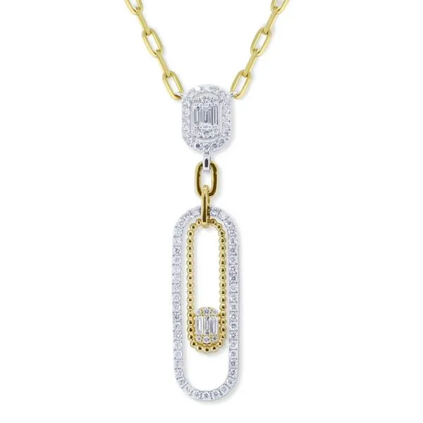 Two-Tone Unity Diamond Pendant Necklace – 0.96ct Mollys Jewelers Brooklyn, NY