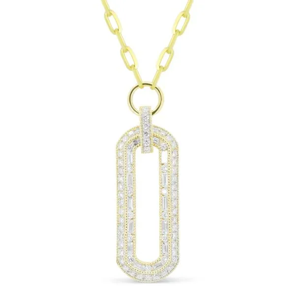 Yellow Gold Orbit Diamond Pendant Necklace – 1.27ct Mollys Jewelers Brooklyn, NY