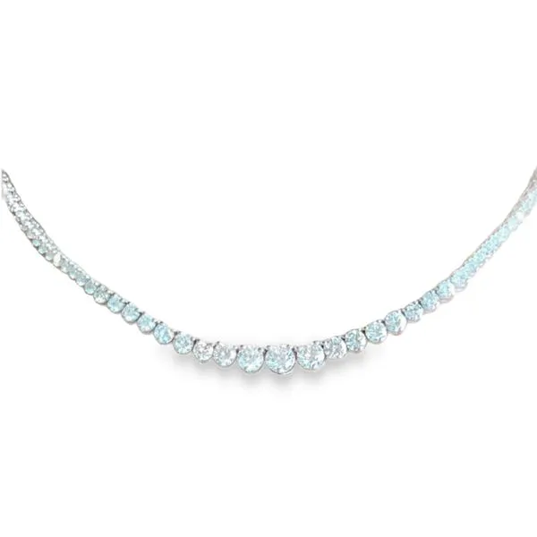 12.50 Carat Diamond Graduated Tennis Necklace Mollys Jewelers Brooklyn, NY