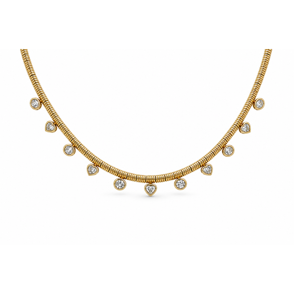 Hearts in Motion Diamond Drop Necklace Mollys Jewelers Brooklyn, NY