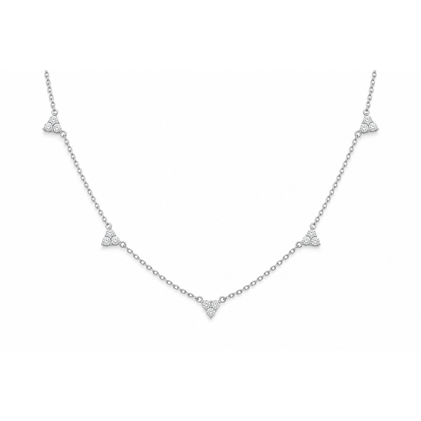 Diamond Trio Station Necklace Mollys Jewelers Brooklyn, NY