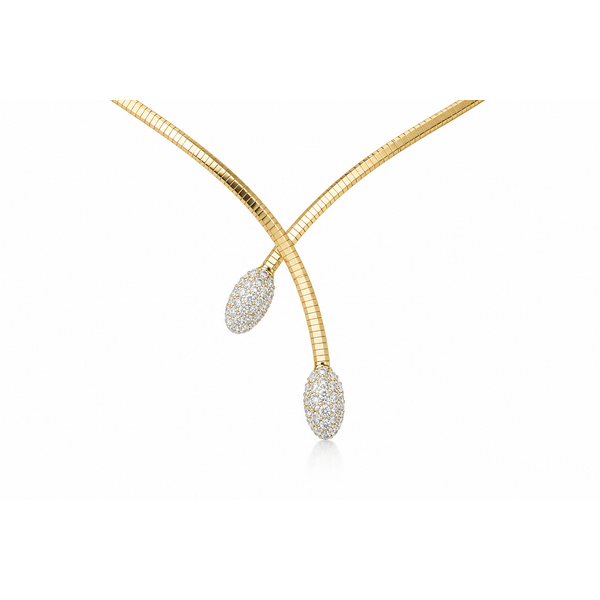 14K Yellow Gold Diamond Lariat Necklace – 0.60 CTW Image 2 Mollys Jewelers Brooklyn, NY