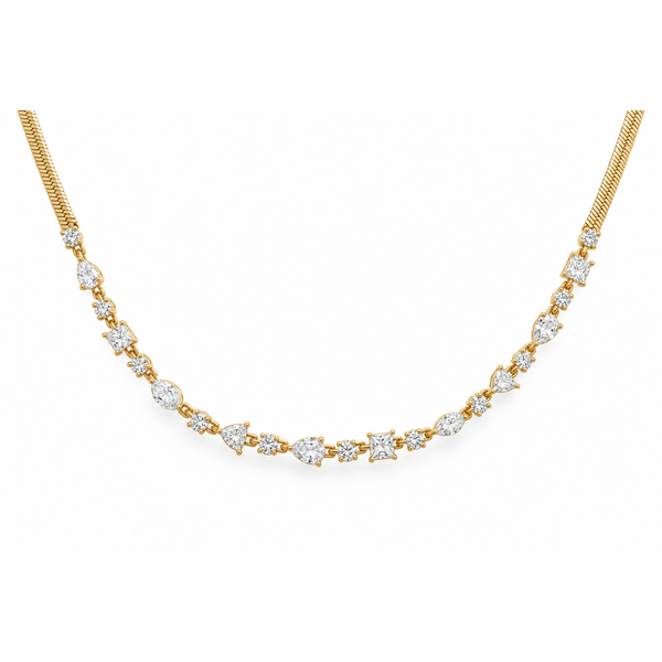 Mixed Shape Diamond Station Necklace Mollys Jewelers Brooklyn, NY