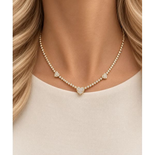 Diamond Necklace Image 2 Mollys Jewelers Brooklyn, NY