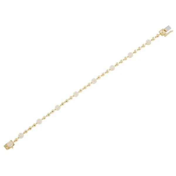 Yellow Gold DotCluster Diamond Bracelet Mollys Jewelers Brooklyn, NY