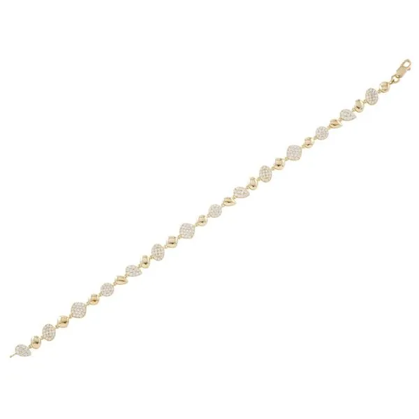 Yellow Gold PetalLink Diamond Bracelet Mollys Jewelers Brooklyn, NY